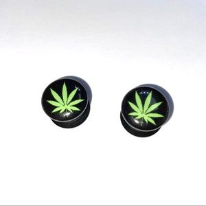 Weed Ear Gauge Plugs, (12mm)